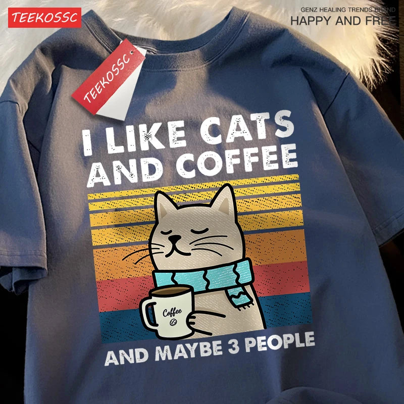 Playera - Cats and Coffee