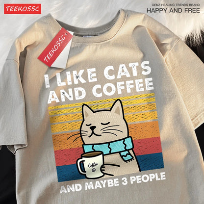 Playera - Cats and Coffee