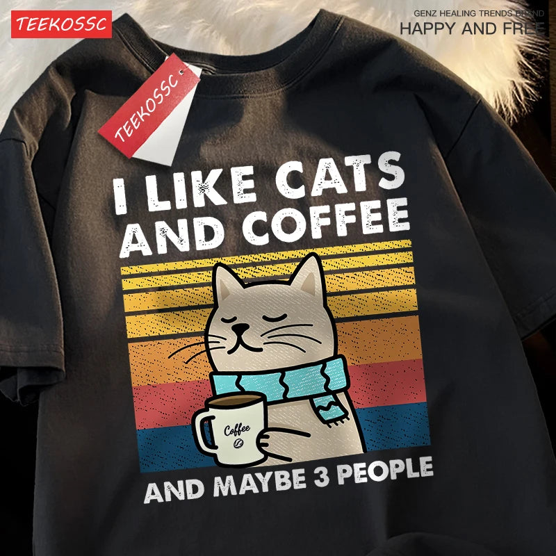 Playera - Cats and Coffee