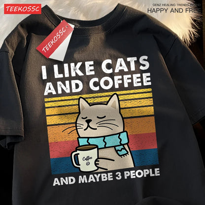 Playera - Cats and Coffee
