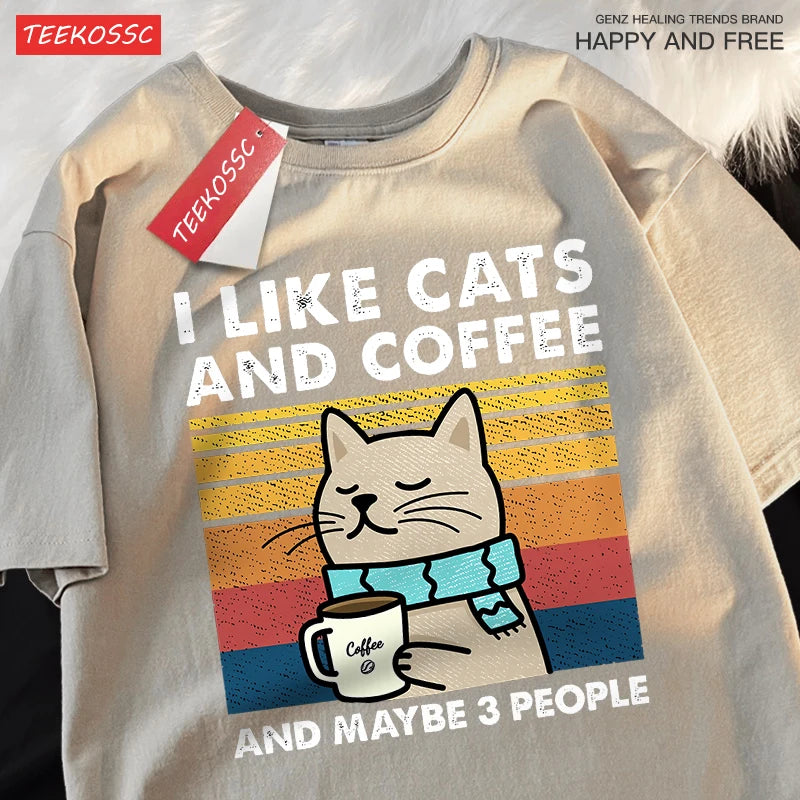 Playera - Cats and Coffee