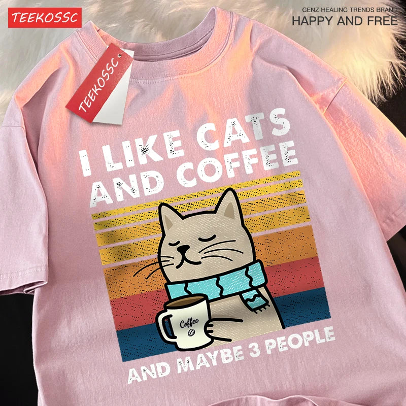 Playera - Cats and Coffee