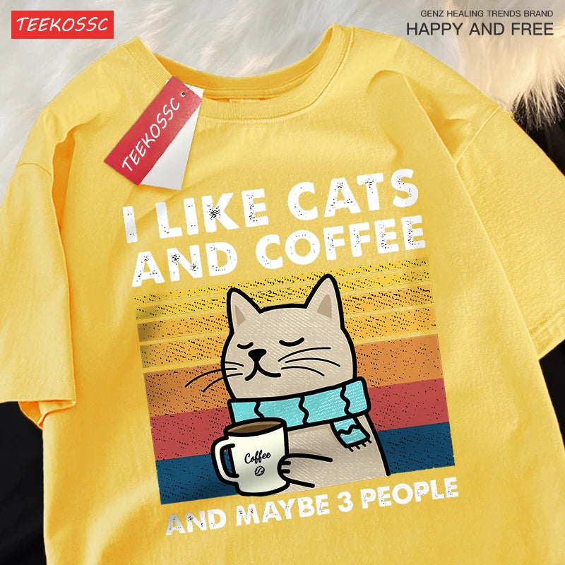 Playera - Cats and Coffee